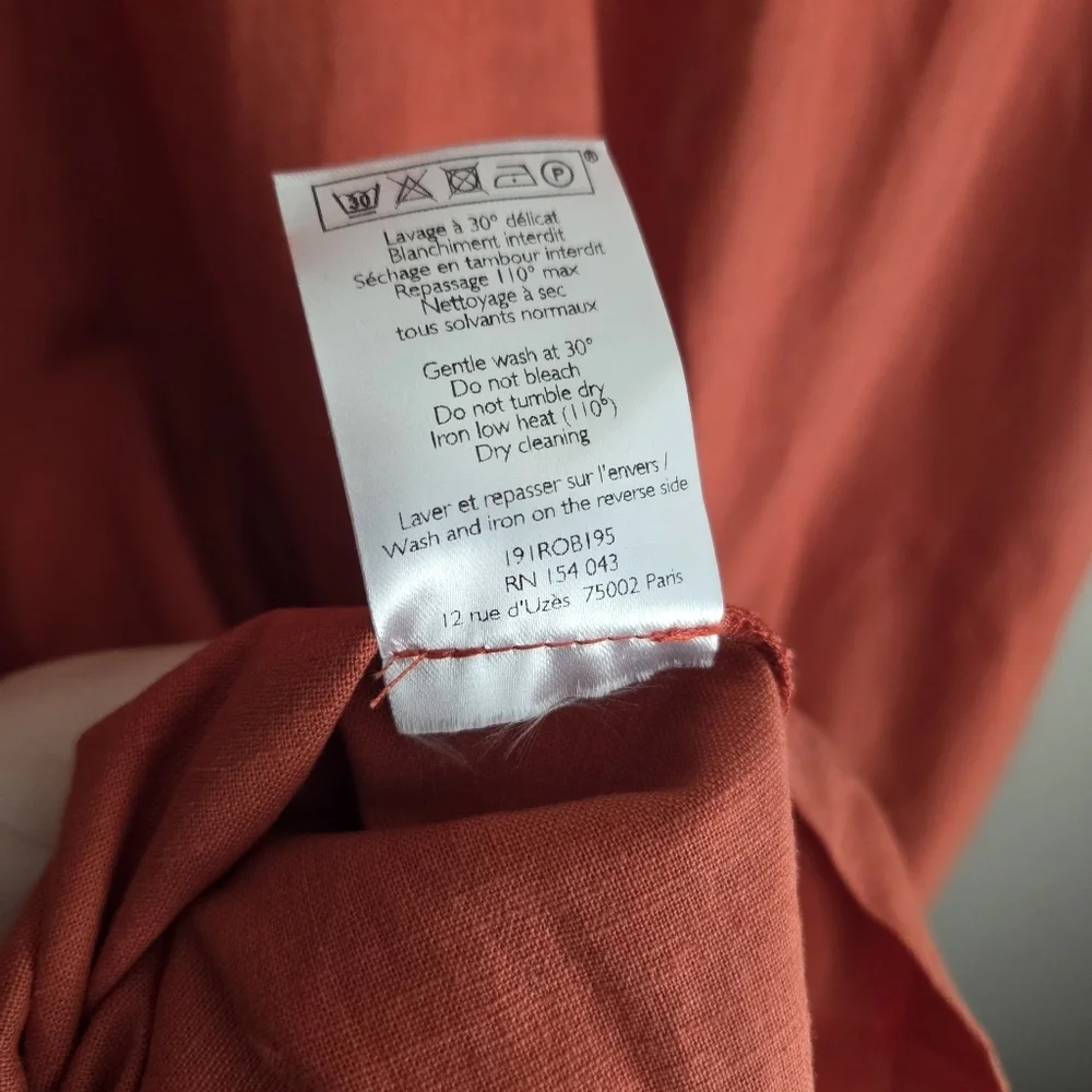 Sezane Celeste Dress in Rust size 40 NWT - Picture 9 of 11